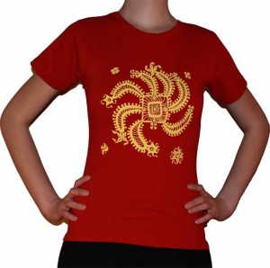футболка женская с рисунком INDI для йоги